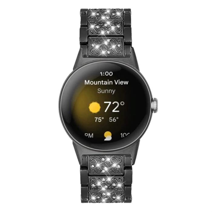 Bild 4,  Rhinestone Metallarmband Google Pixel Watch / Watch 2