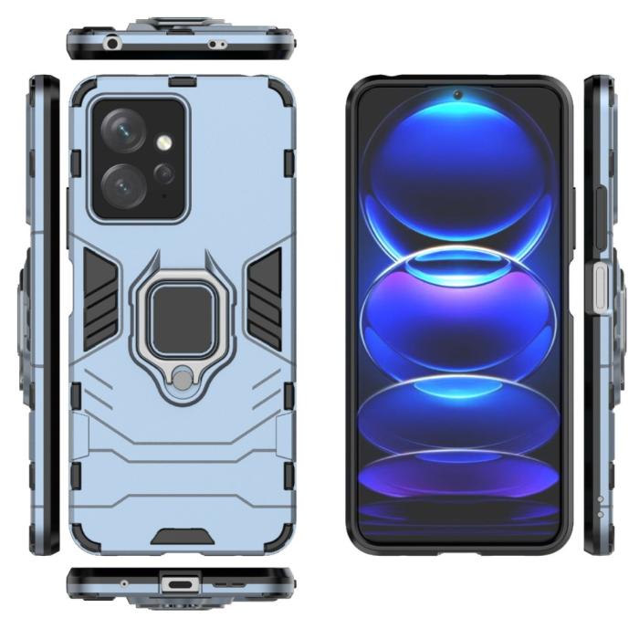 Bild 6,  Xiaomi Redmi Note 12 4G Skal Ring Hybrid Armor Blå