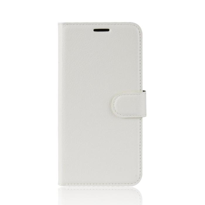 Bild 2,  iPhone 11 Fodral Litchi Läder Vit