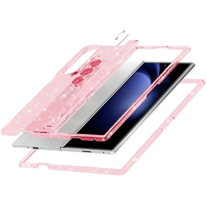 Bild 4,  Samsung Galaxy Z Fold 8 Ultra Skal Glitter TPU Rosa