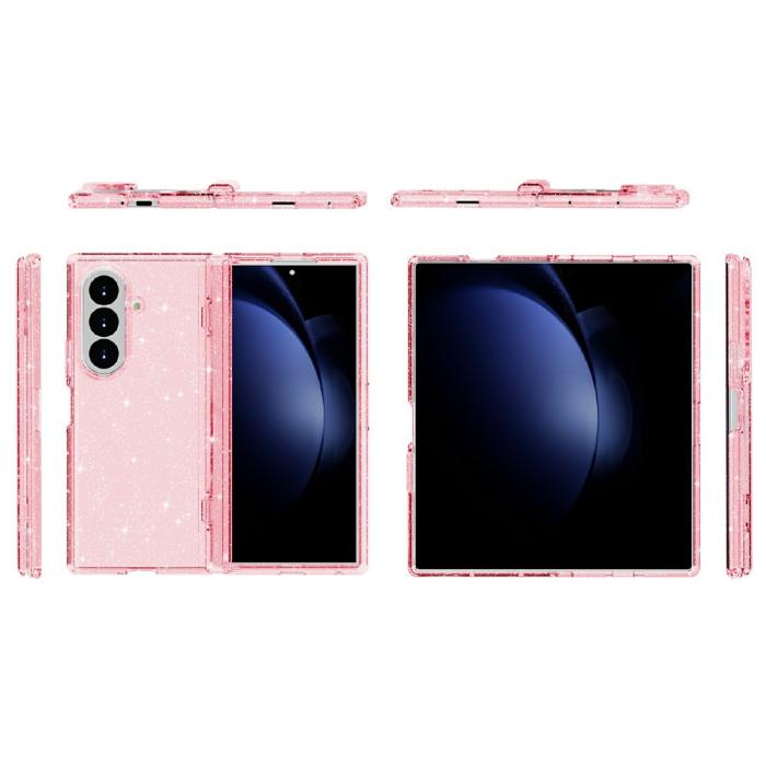 Bild 5,  Samsung Galaxy Z Fold 8 Ultra Skal Glitter TPU Rosa