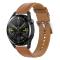  Äkta Läder Armband Smartwatch (22 mm) Brun
