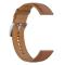  Äkta Läder Armband Smartwatch (22 mm) Brun