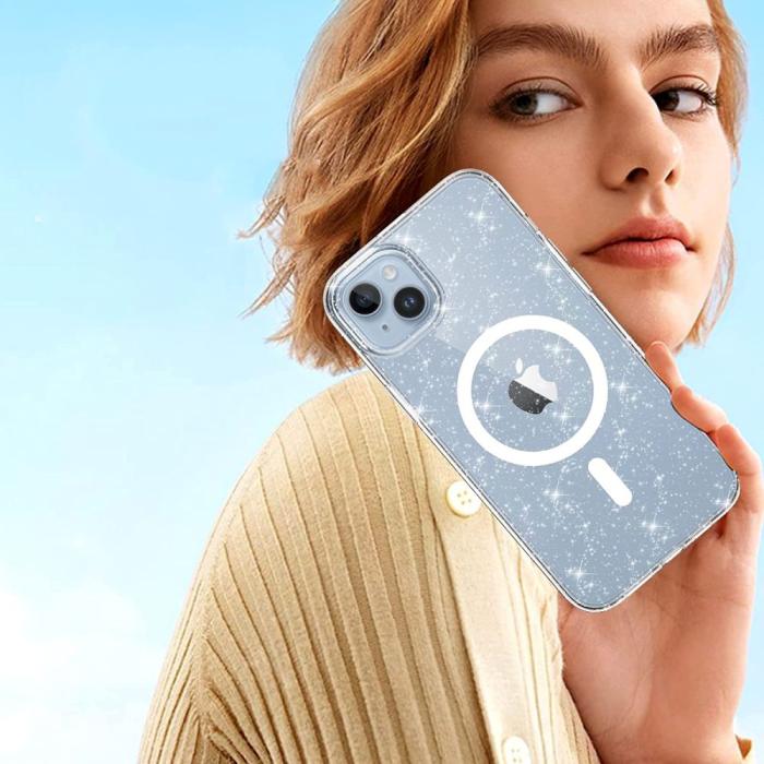 Bild 6, Tech-Protect Tech-Protect iPhone 14 / 13 Skal MagSafe FlexAir Hybrid Glitter