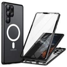  Galaxy S24 Ultra Skal MagSafe 360 Hybrid H&auml;rdat Glas Svart