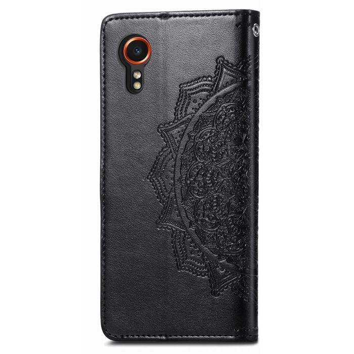 Bild 4,  Samsung Galaxy Xcover 7 Fodral Mandala Läder Svart