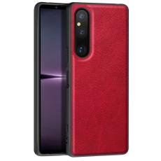  Sony Xperia 1 V Skal Retro L&auml;der R&ouml;d