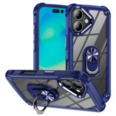  iPhone 16 Skal Shockproof Ring Hybrid Bl&aring;