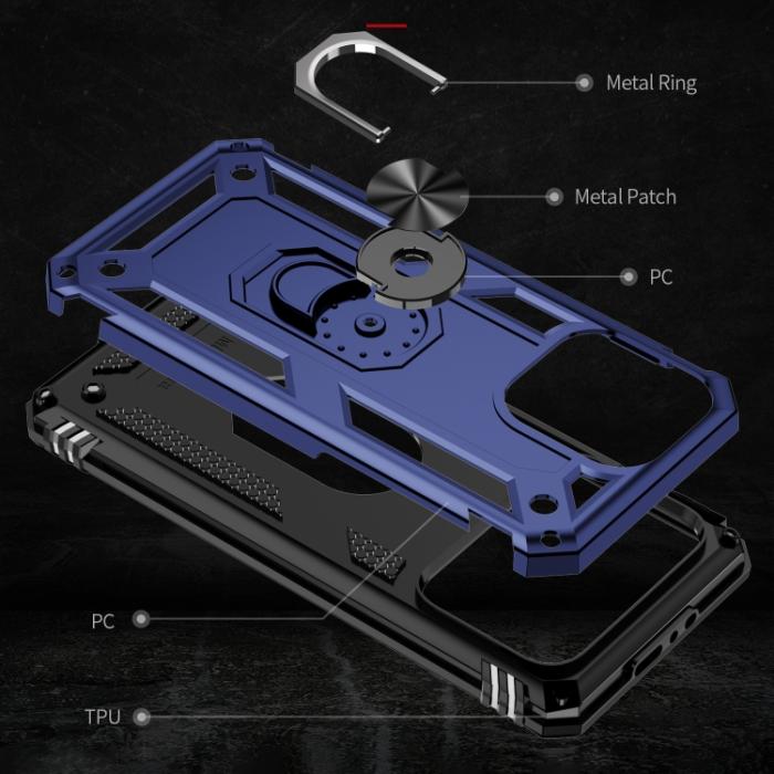 Bild 5,  iPhone 15 Pro Max Skal Shockproof Armor Ring Blå