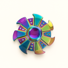  Fidget Spinner Wheel Spinner - Oil Fade