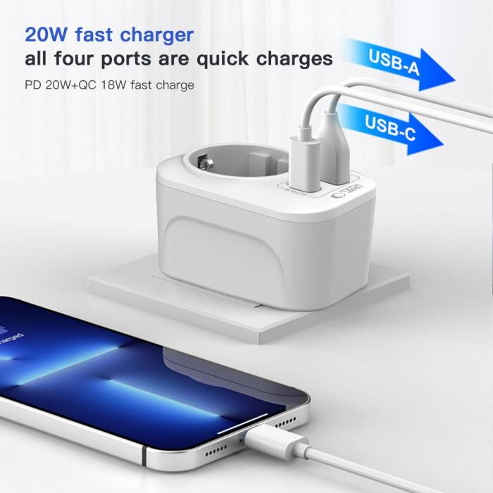 Bild 5, Tech-Protect Tech-Protect Reseadapter UK Till EU Vit