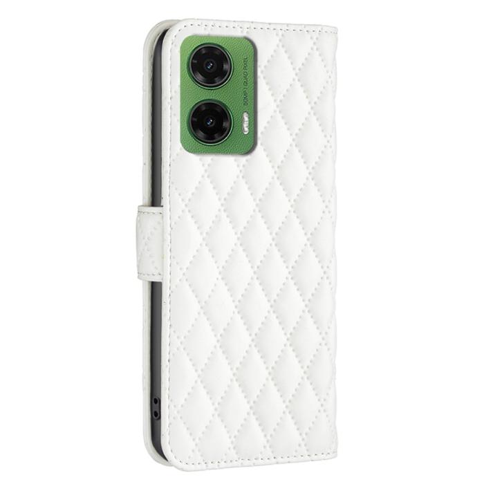 Bild 6,  Motorola Moto G35 5G Fodral Diamond Läder Vit