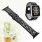  Ihåligt Silikon Armband Apple Watch 42/44/45/46/49 mm Svart/Grå