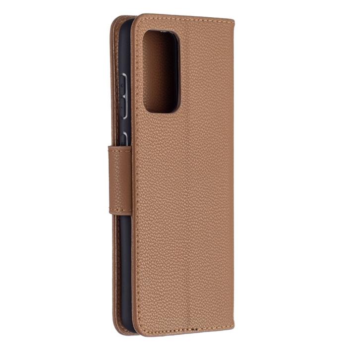 Bild 3,  Samsung Galaxy A72 - Litchi Textur Läder Fodral - Brun