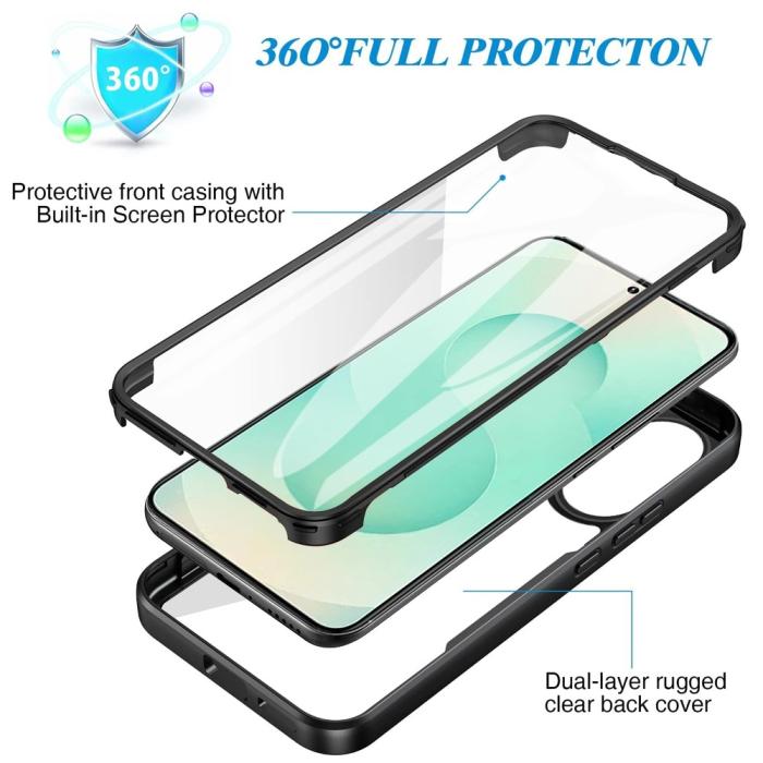 Bild 2,  Samsung Galaxy S25 Edge Skal 360 Hybrid Defense Svart
