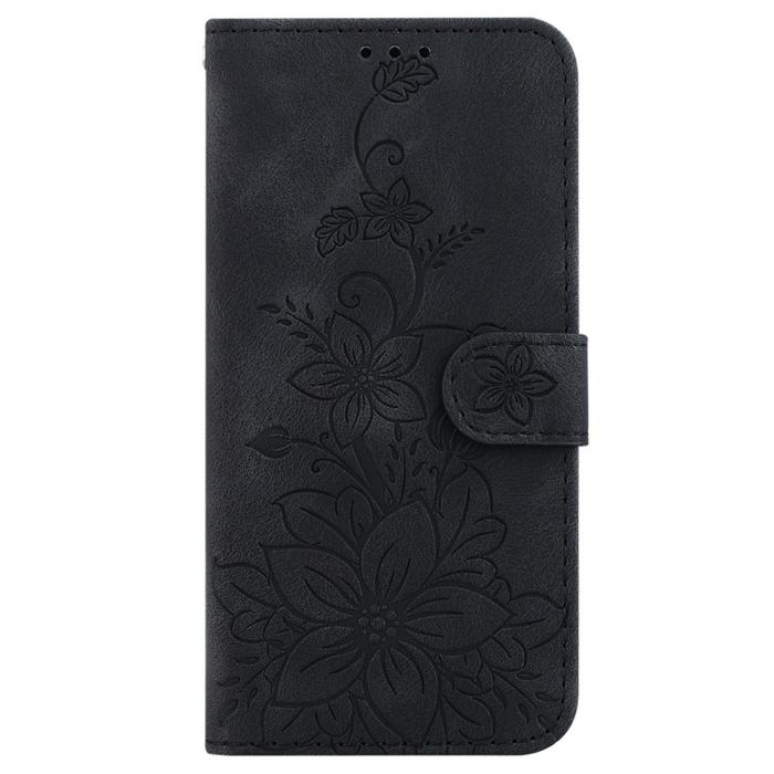 Bild 5,  Samsung Galaxy A27 5G Fodral Läder Blommor Svart