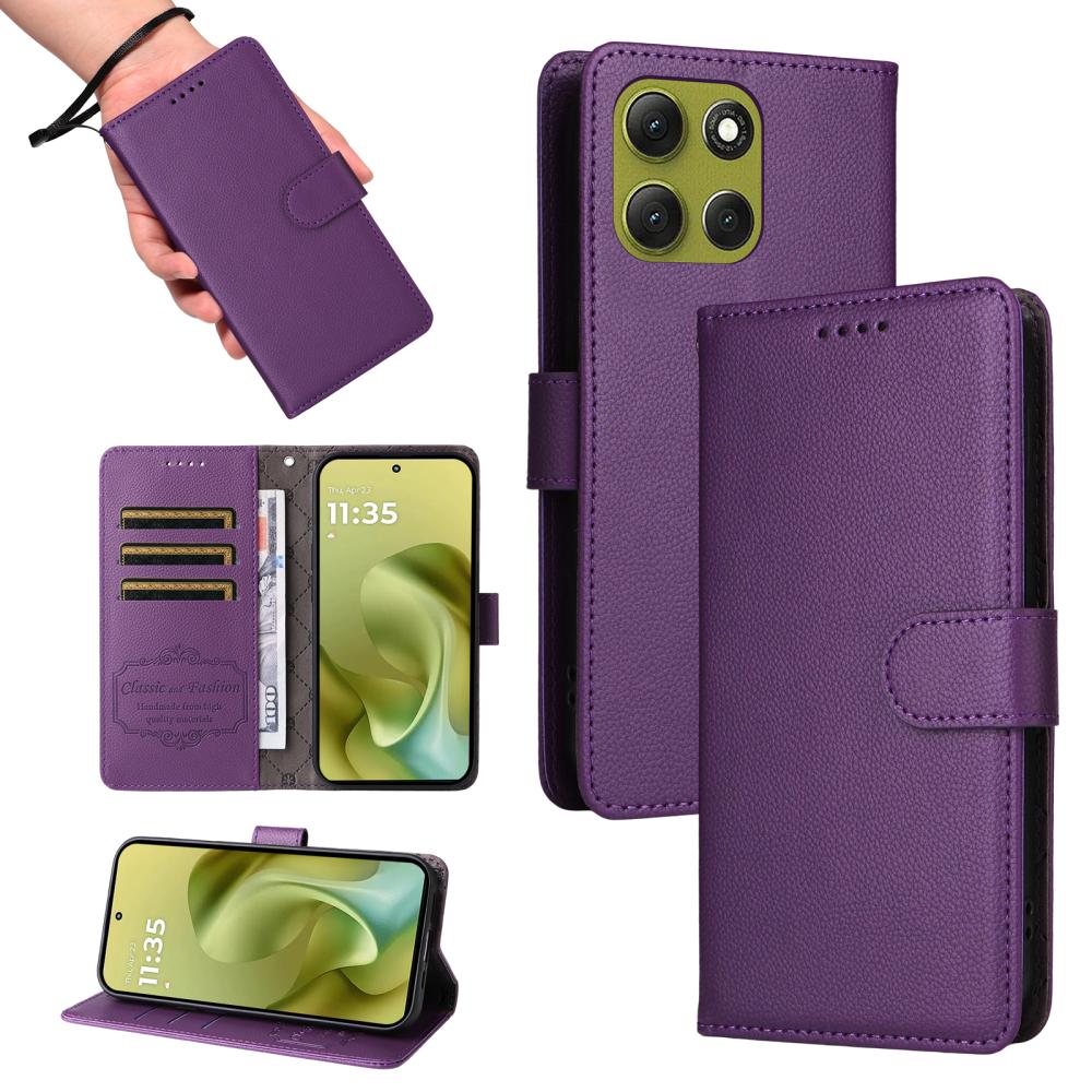  Motorola Moto G86 Power / G86 5G Fodral Läder Lila