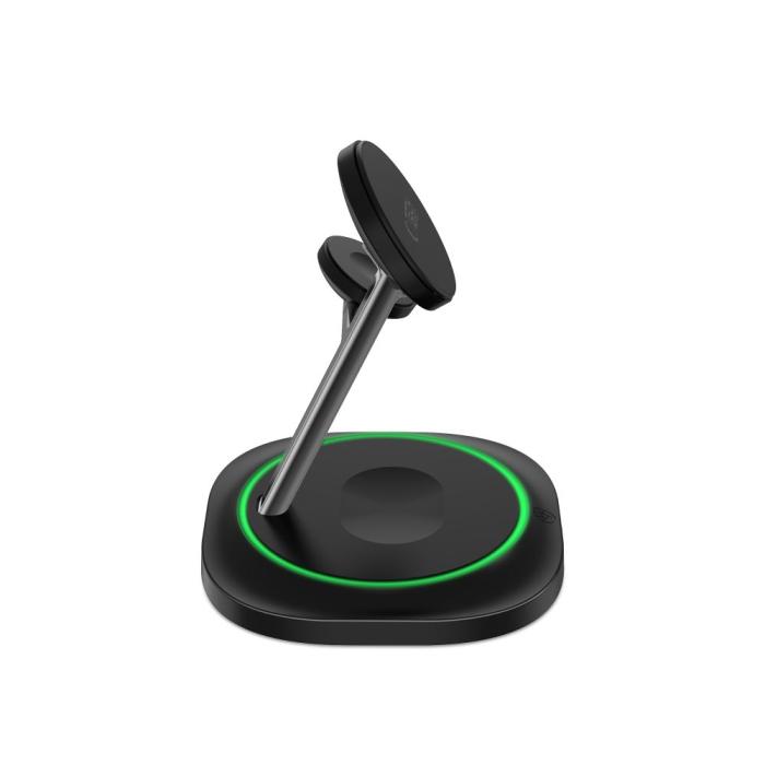 Bild 5, Tech-Protect Tech-Protect 15W Qi 3in1 Magnetisk MagSafe Laddare Svart