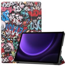  Samsung Galaxy Tab S9 FE Fodral Tri-Fold L&auml;der Graffiti