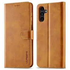 LC.IMEEKE LC.IMEEKE Galaxy A15 4G/5G Fodral L&auml;der Brun