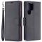  Samsung Galaxy S22 Ultra Fodral Litchi Textur Svart