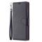  Samsung Galaxy S22 Ultra Fodral Litchi Textur Svart