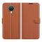  Nokia G10 / G20 Fodral Litchi Läder Brun