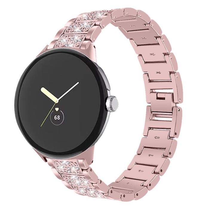 Bild 2,  Rhinestone Metallarmband Google Pixel Watch / Watch 2