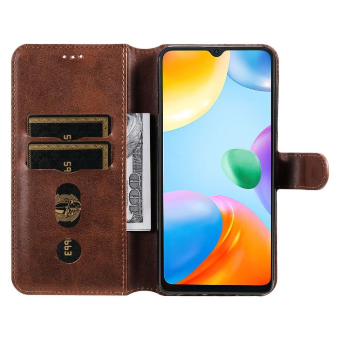 Bild 4,  Xiaomi Redmi 10C Fodral Läder Brun