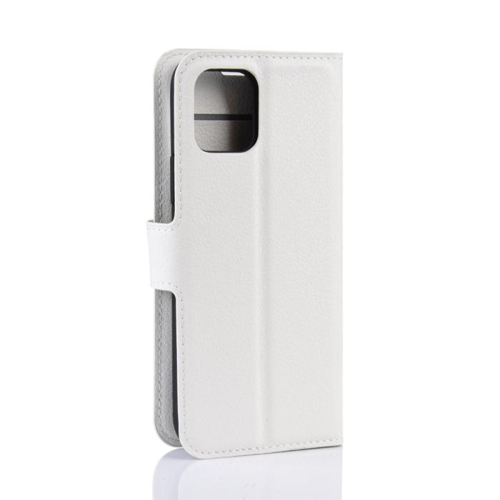 Bild 6,  iPhone 11 Fodral Litchi Läder Vit