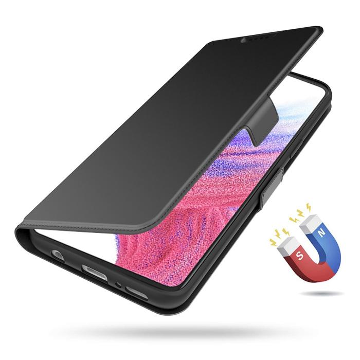 Bild 4,  Samsung Galaxy A25 5G Fodral Slim Läder Svart