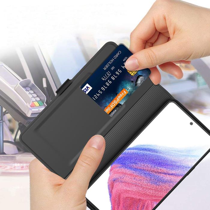 Bild 5,  Samsung Galaxy A25 5G Fodral Slim Läder Svart