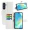  Samsung Galaxy A17 Fodral Litchi Läder Vit