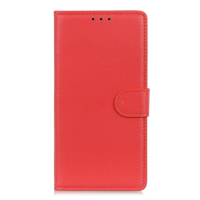 Bild 6,  Honor 400 Lite Fodral Litchi Läder Röd