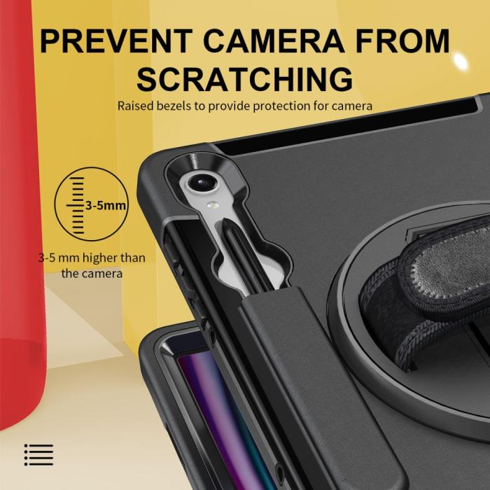 Bild 3,  Samsung Galaxy Tab S9 Skal 360 Rotation Shockproof Med Rem