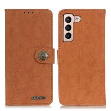 KHAZNEH KHAZNEH Samsung Galaxy S22 Plus Fodral Retro Split L&auml;der Brun