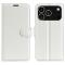  iPhone 17 Pro Max Fodral Litchi Läder Vit