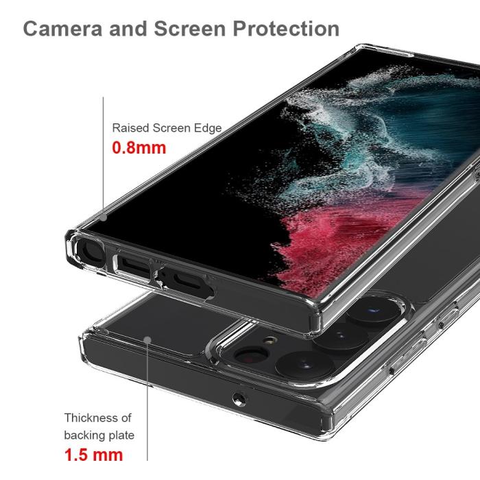 Bild 6,  Samsung Galaxy S23 Ultra Skal Shockproof Akryl/TPU Svart