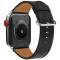  Äkta Läder Armband Apple Watch 42/41/40/38 mm - Svart