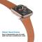  Äkta Läder Armband Apple Watch 42/41/40/38 mm - Brun