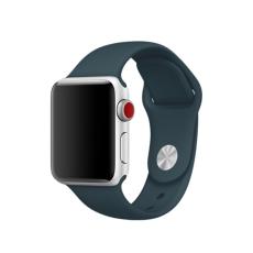  Silikon Armband Apple Watch 42/41/40/38 mm (S/M) - M&ouml;rk Gr&ouml;n