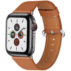  &Auml;kta L&auml;der Armband Apple Watch 42/44/45/46/49 mm Brun