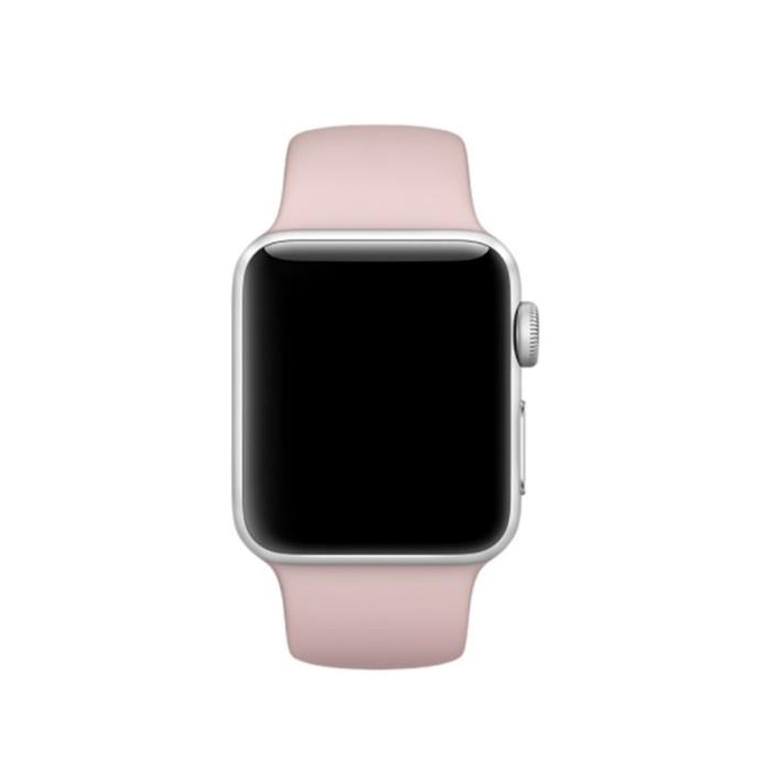 Bild 2,  Silikon Armband Apple Watch 42/41/40/38 mm (S/M) - Ljus Rosa