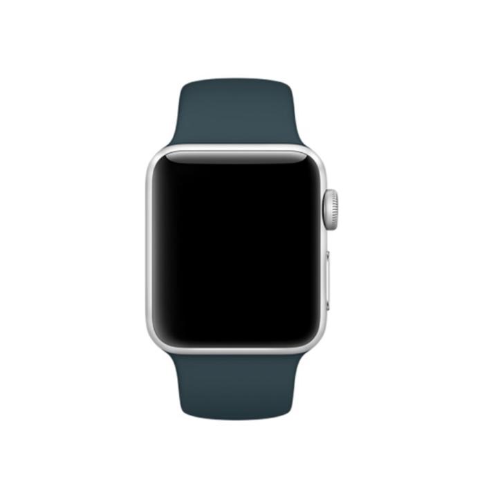 Bild 2,  Silikon Armband Apple Watch 42/41/40/38 mm (S/M) - Mörk Grön