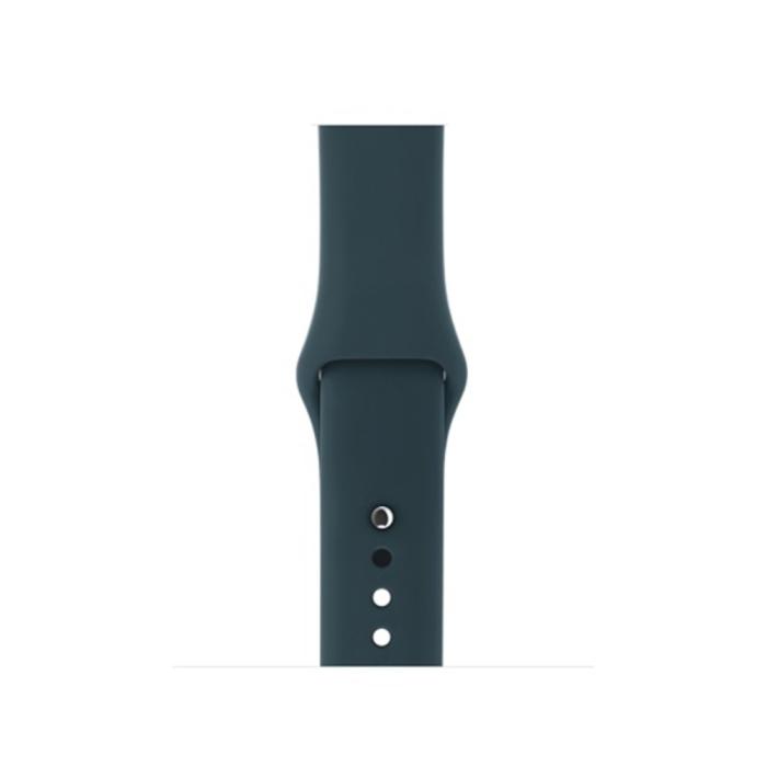 Bild 3,  Silikon Armband Apple Watch 42/41/40/38 mm (S/M) - Mörk Grön