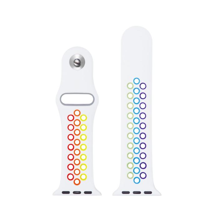 Bild 5,  Ihåligt Silikon Armband Apple Watch 42/44/45/46/49 mm Pride