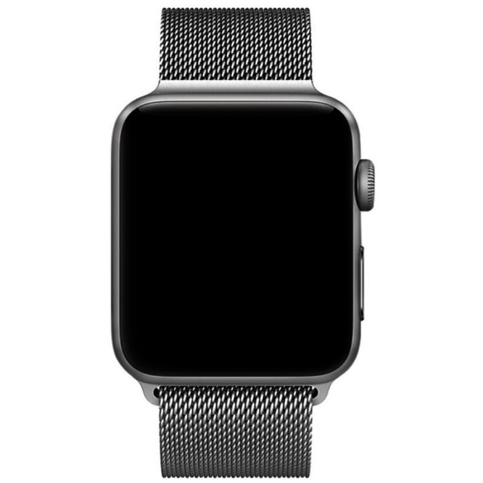 Bild 3,  Milanese Loop Metall Armband Apple Watch 42/44/45/46/49 mm Grå