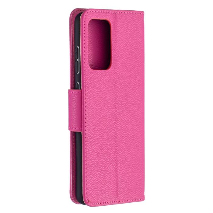 Bild 2,  Samsung Galaxy A72 - Litchi Textur Läder Fodral - Rosa