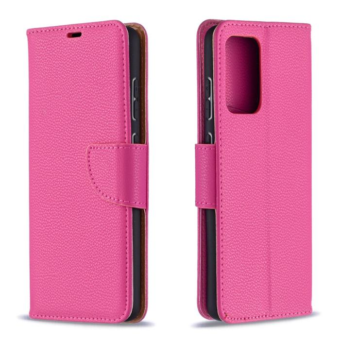 Bild 3,  Samsung Galaxy A72 - Litchi Textur Läder Fodral - Rosa