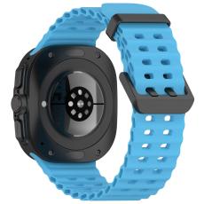  Galaxy Watch Ultra (2025) / 47 mm Armband Wave Design Bl&aring;